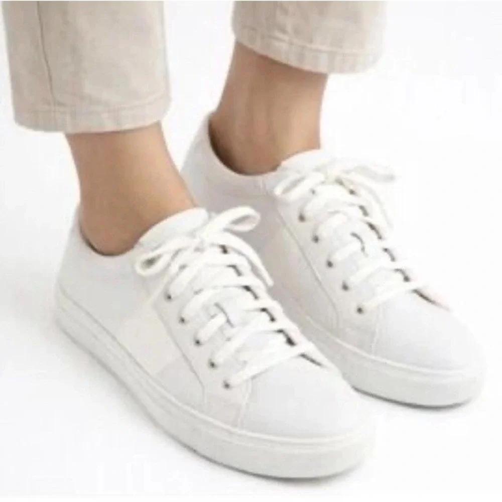NEW Club Monaco Jowenna White Low Top Sneaker Lace Up Women's US 9 EUR 39‎